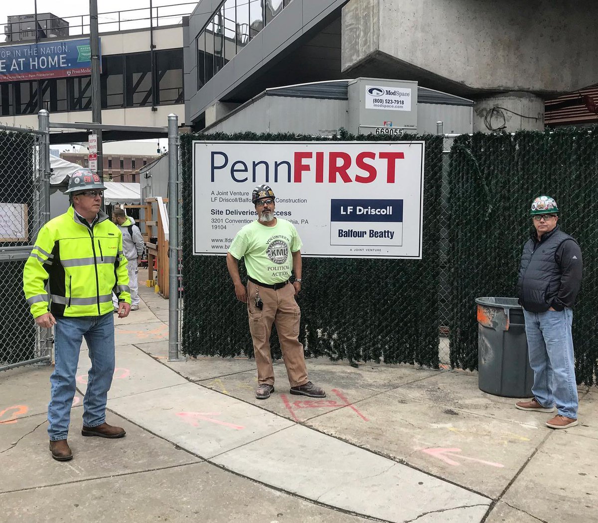 EASCarpenters's tweet photo. #EasCarpenters are #Essential! Several job sites are still operating using the #PASafeBuilders practices our union members are known for. AEST Mike Hand visited some job-sites In #Philly today to talk to members and shops stewards about these unprecedented times #covid_19 https://t.co/DPxcCoqKLm
