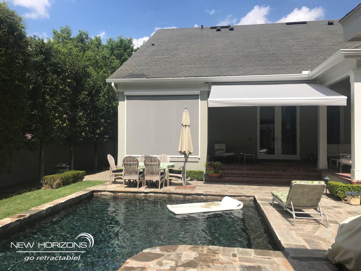 GoRetractable's tweet image. Need Shade? We have options!
This beautiful installation showcases two of them. Retractable Awnings and Motorized Retractable Shades provide UV protection and reduce the temperature from the blazing sun -both inside and out.
#RetractableAwnings #RetractableShades