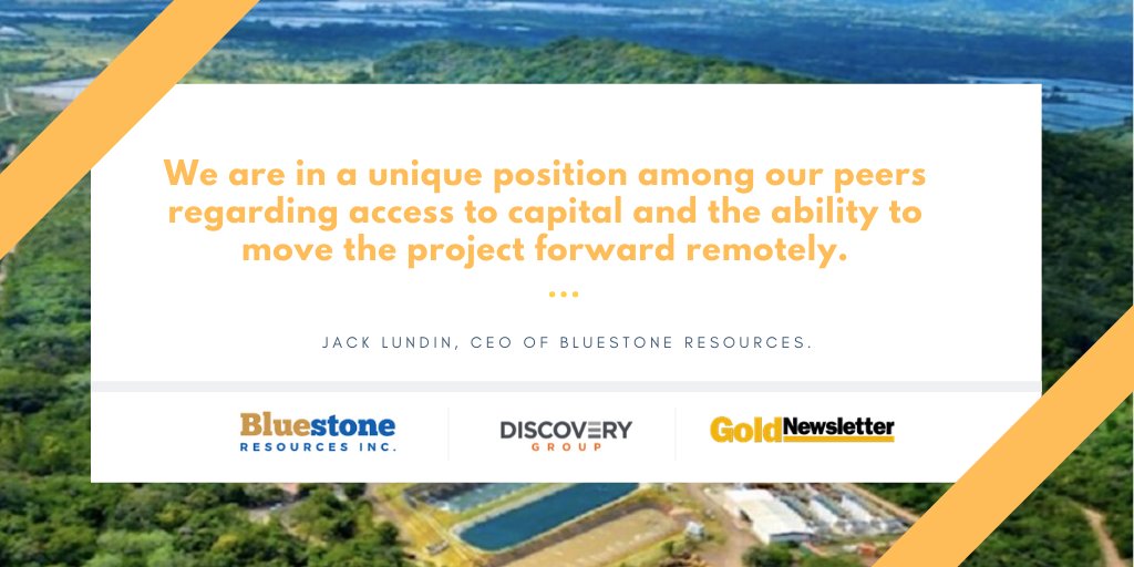 The new CEO of #BlueStoneResources (TSX-V: BSR), Jack Lundin, explains how the firm keeps advancing its #gold project in Guatemala despite #Covid19 containment measures. youtu.be/nu4SGfYDAf4?t=…