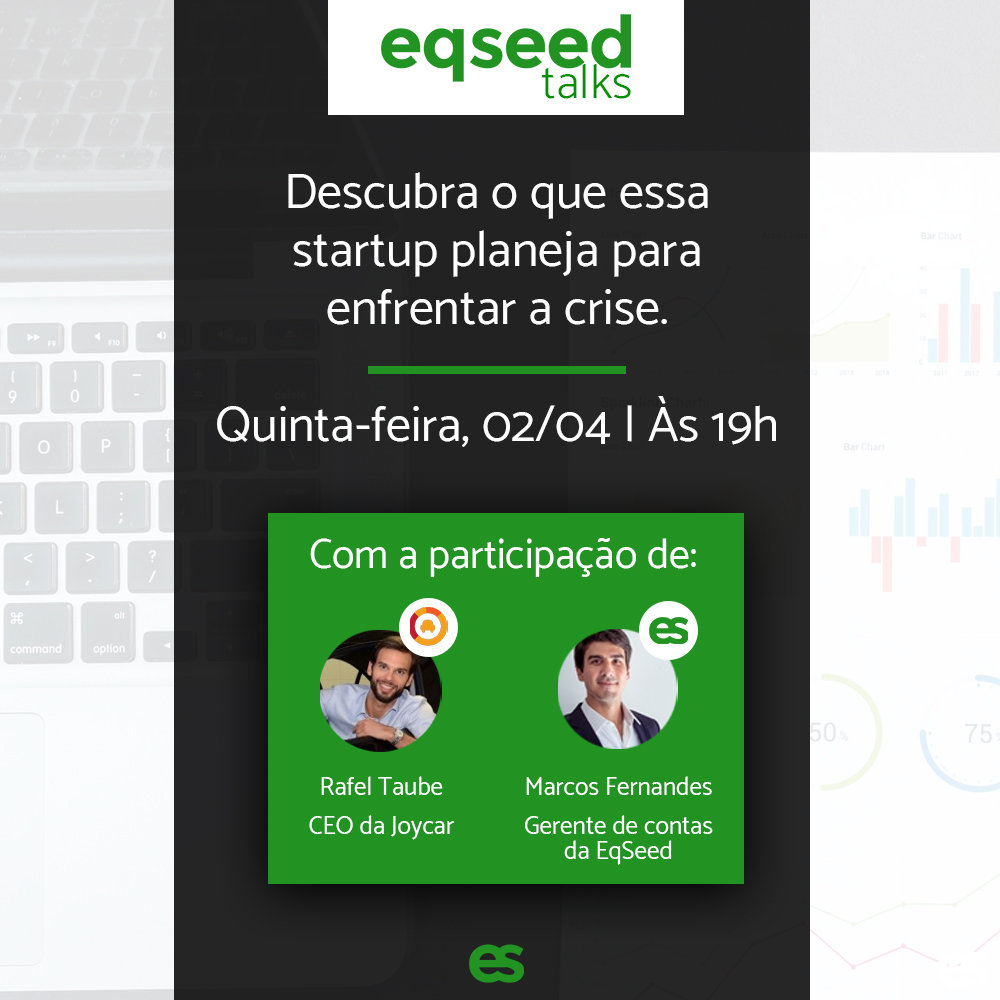 eqseed's tweet photo. Em decorrência dos acontecimentos recentes estamos fazer um novo formato de evento, o EqSeed talks.

Nele você saberá qual o plano da Joycar para lidar com a atual crise e como ela pode ser o início de uma grande oportunidade para a empresa.

Inscreva-se:
https://t.co/2l8UydAoO0 https://t.co/rTi6UAYHbE