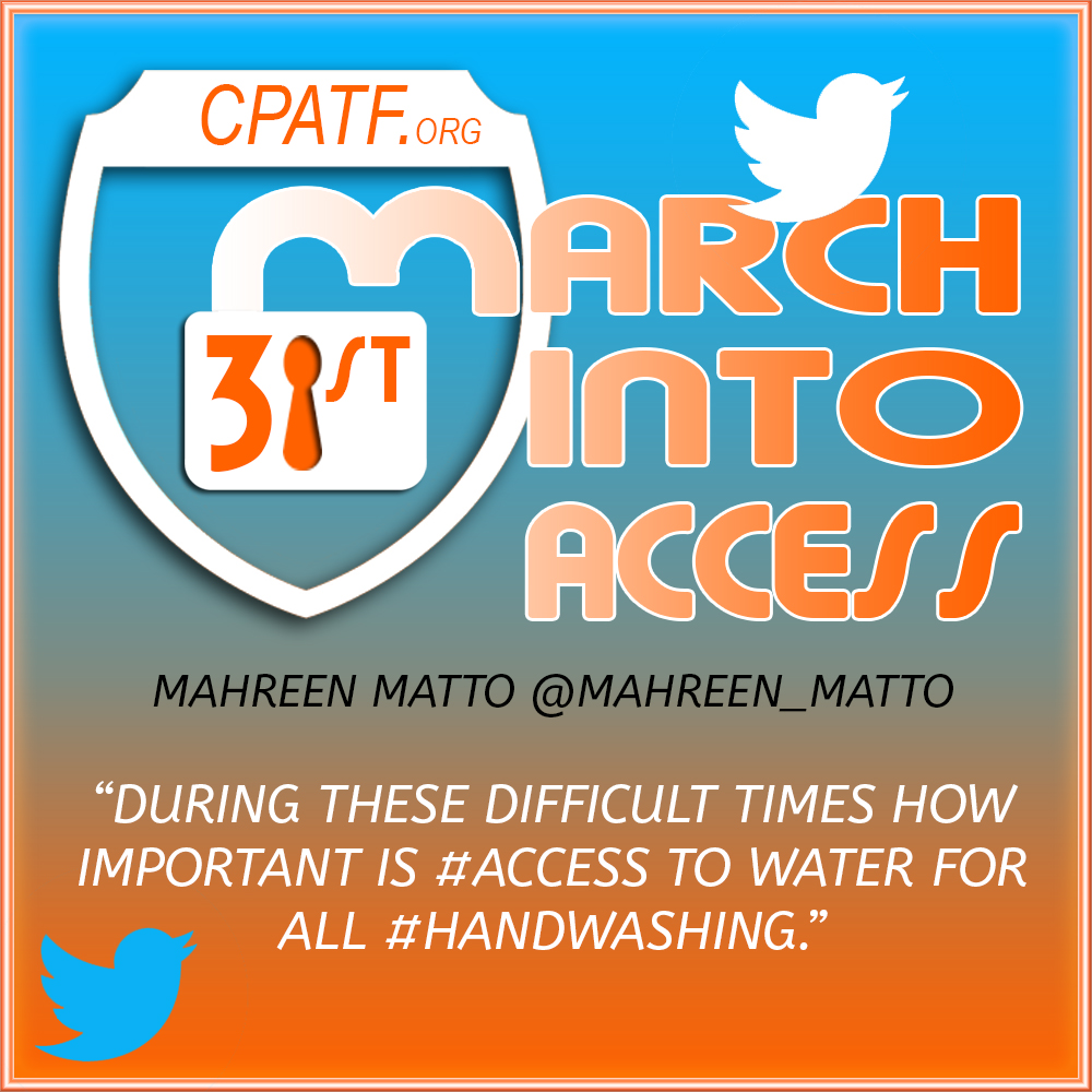 MyGeneticMeds's tweet photo. "During these difficult times how important is #Access to water for all #handwashing" - Mahreen Matto @mahreen_matto #MarchInfoAccess
Join @AccessTaskForce 8pmET 3/31/2020 #PatientAccessChat https://t.co/3BlGd8LBi7