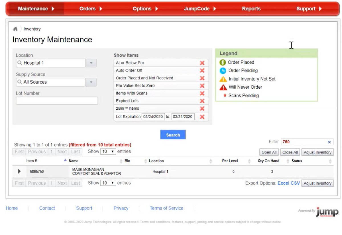 JumpTechNews's tweet image. If your hospital wants to improve reporting to avoid #PPE hoarding, Jump Technologies can help. Our #supplychain platform is free to #hospitals during #COVID19. It can help you see where PPE is located, who’s using it, and at what rate. #coronavirus. jumptech.com/covid19-1