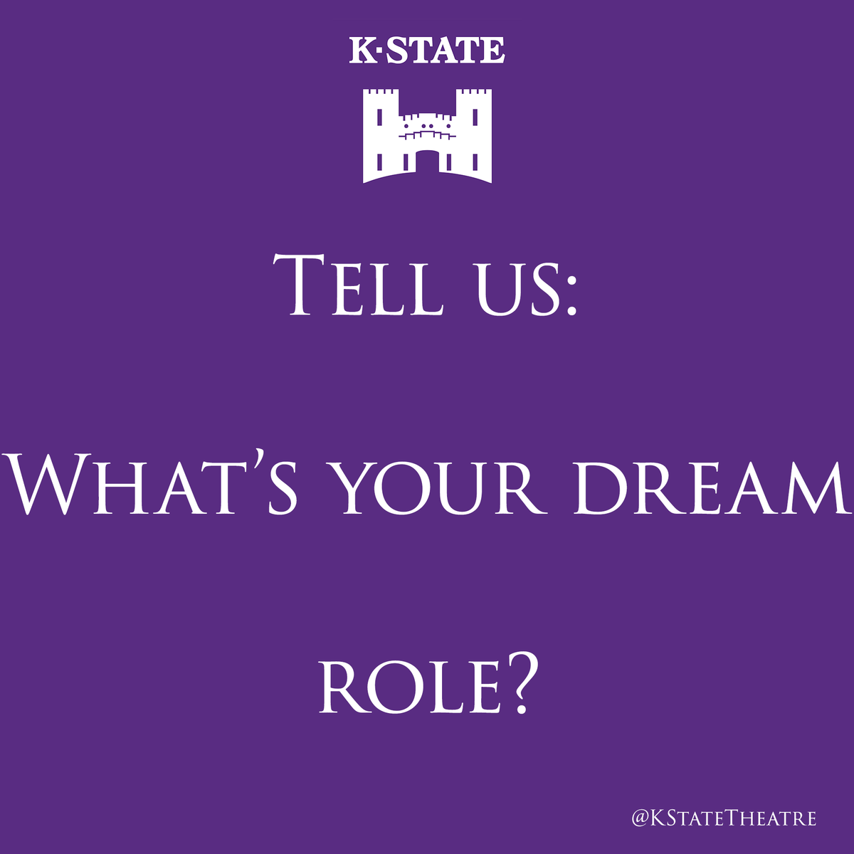 KStateTheatre's tweet photo. We've loved seeing everybody post about it the last few days - we want to know, what's your #1 dream role? 

#SeeTheatre #ExperienceMTD https://t.co/wsKH2m7Zbc