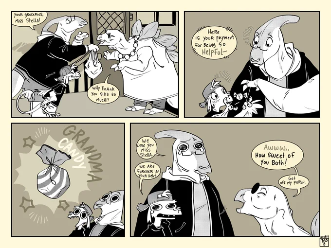 I can't come up with any pun for grandmas or dinosaurs so have this.  (I forgot to share this it's been in my drafts for a while aaaa) 