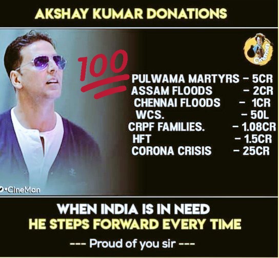 KadelaShensha's tweet photo. Real hero 🙏🙏 @akshaykumar Sir
#AkshayKumar #akshaykumarprideofindia https://t.co/shHgAIj8Li