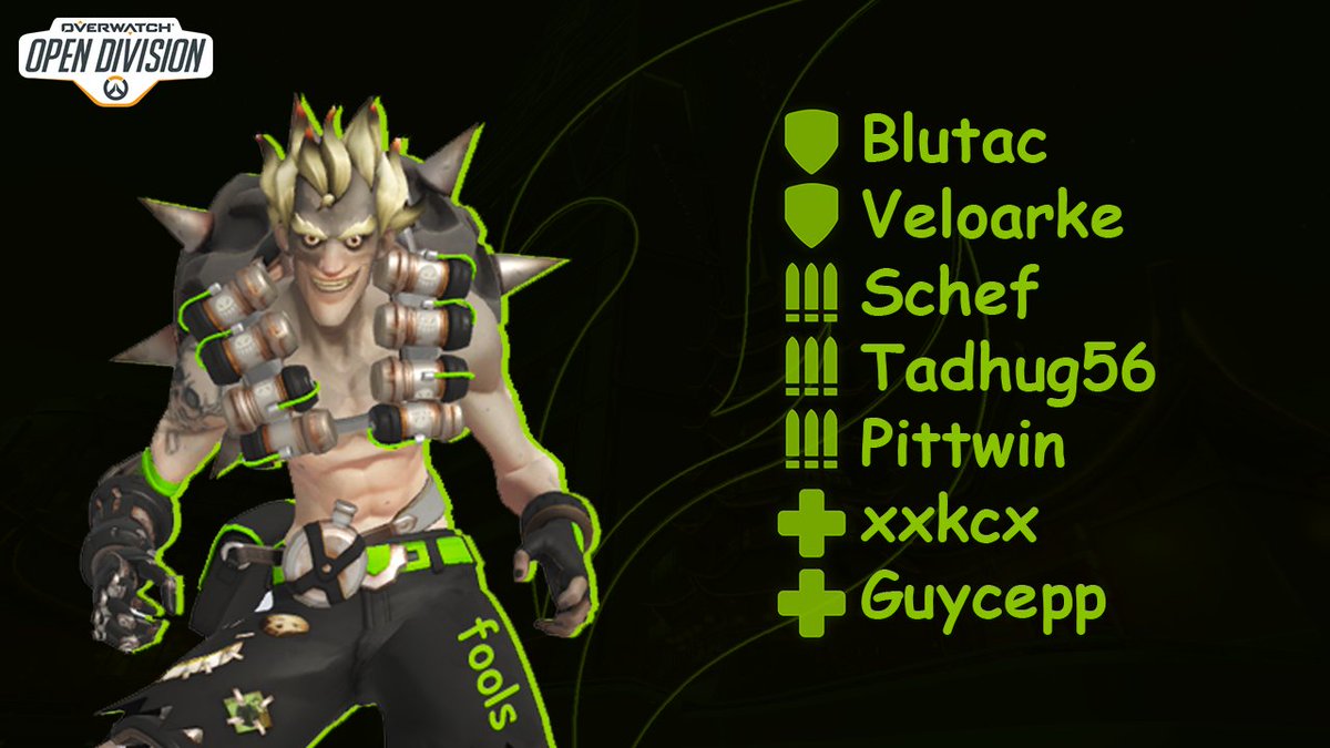 Announcing our roster for Open Division 2020 Season 2:

🛡️🇬🇧 @Blutac_ 
🛡️🇵🇱 <a href="/Veloarke/">Veloarke</a> 
⚔️🇳🇱 <a href="/StijnScheffers/">Schef</a> 
⚔️🇮🇪 <a href="/TadhugM/">Tadhug</a> 
⚔️🇩🇰 <a href="/Pittwin_OW/">Pittwin</a> 
💉🇧🇪 <a href="/Kaycy__/">Kaycy</a>
💉🇬🇧 @joskin96