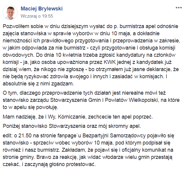 _DamiPZ's tweet photo. https://t.co/0fy5R7JwJr  #Kórnik #Wybory2020 apel https://t.co/0hTSeUE6yt
