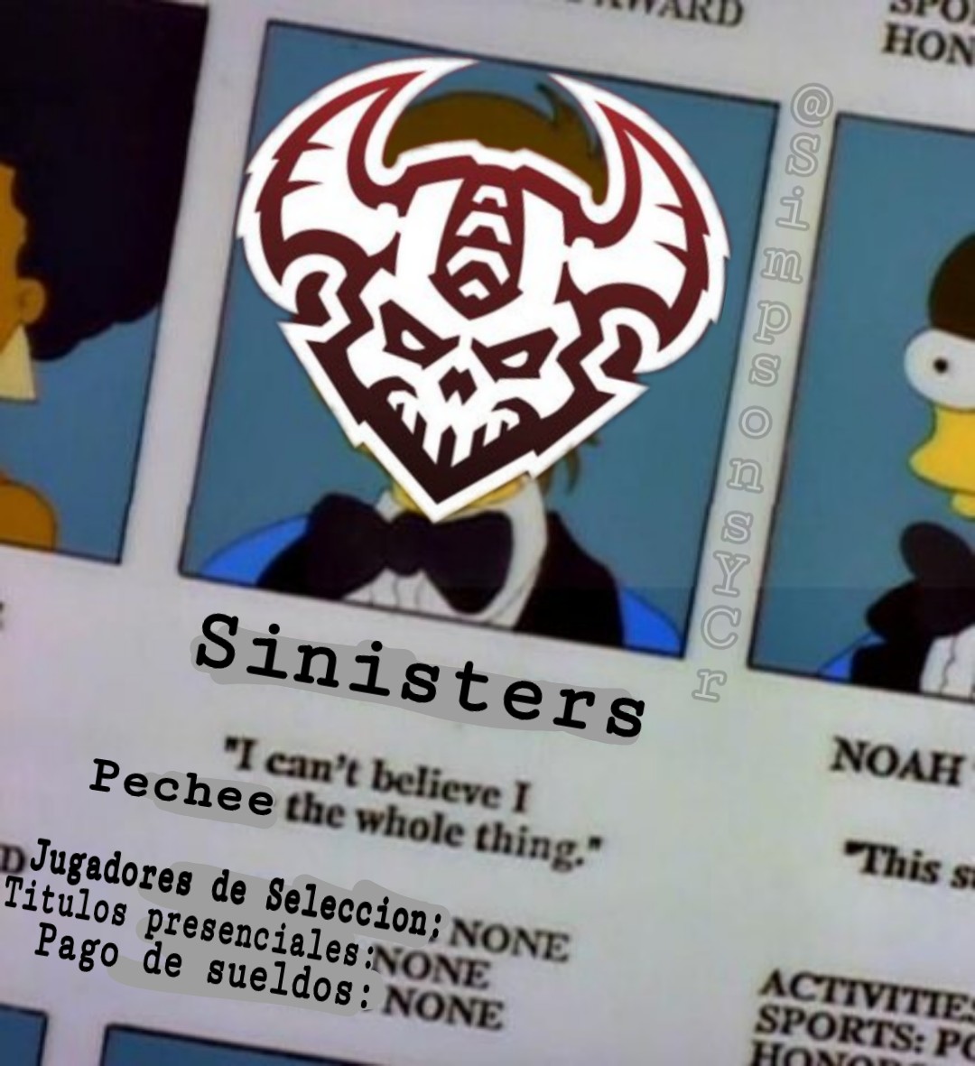 Abrimos el libro de graduados de CR, aca esta el primero Sinisters!