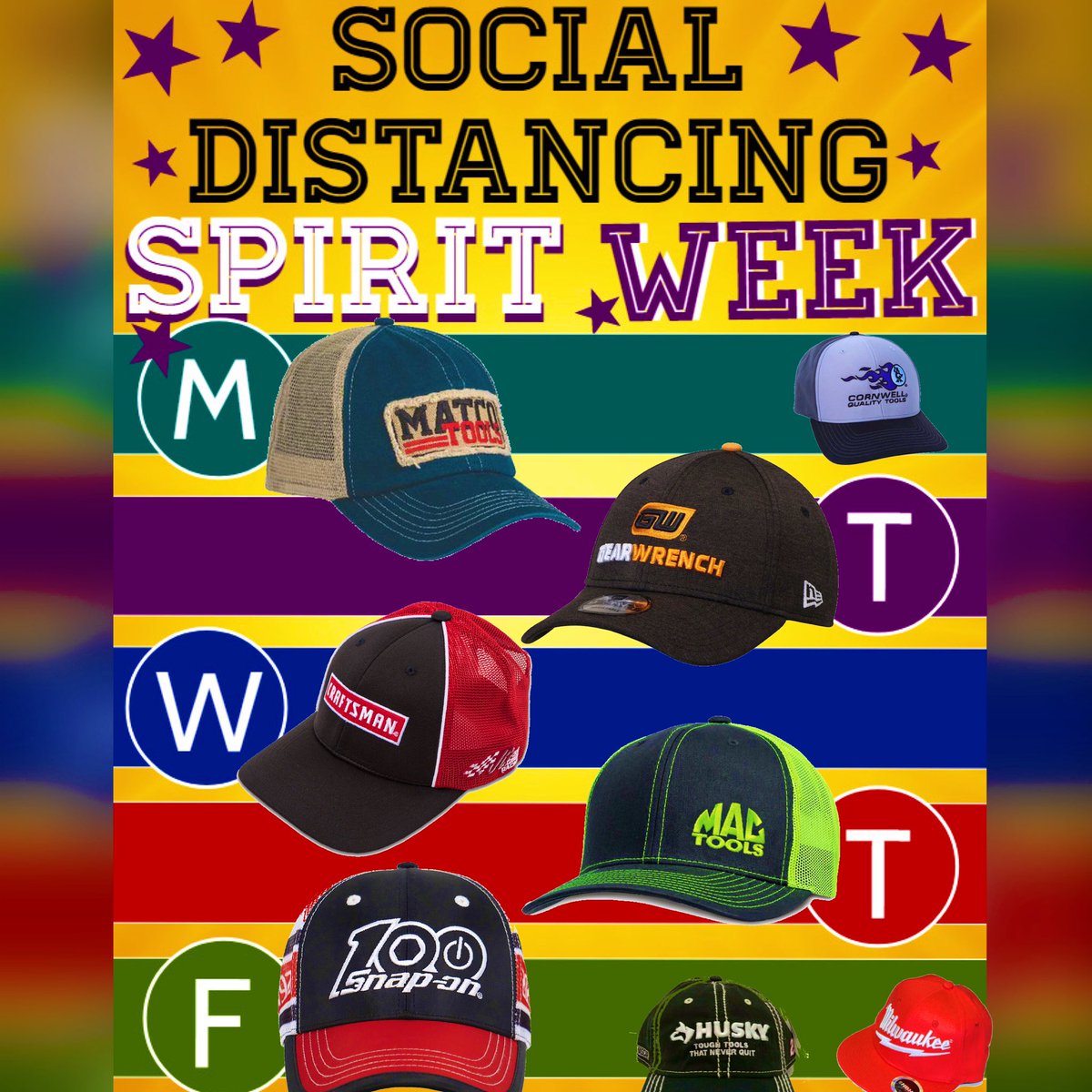 ClientGraphics's tweet image. Take pride in your favorite tool brand during Social Distancing Spirt Week! Show your support by wearing or using something and tagging them on Instagram or Twitter. Have a super terrific awesome week! #tools #socialdistancing #socialdistancing2020 #SpiritWeek
