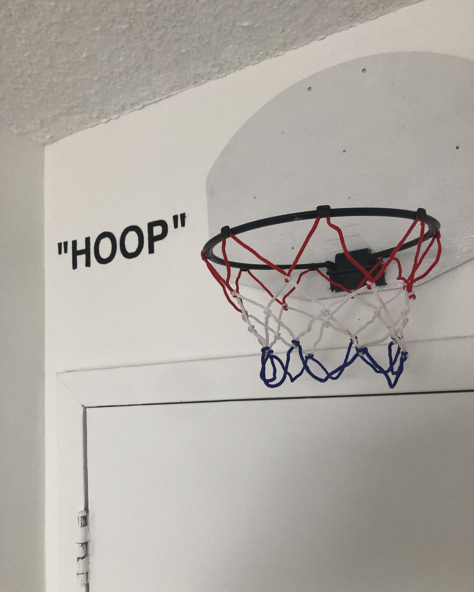 (Thread) My Virgil Abloh / Off-White Inspired Room Makeover  Part 7 - "HOOP" aka Stress Reliever  #basketball  #NBA    #HOOP