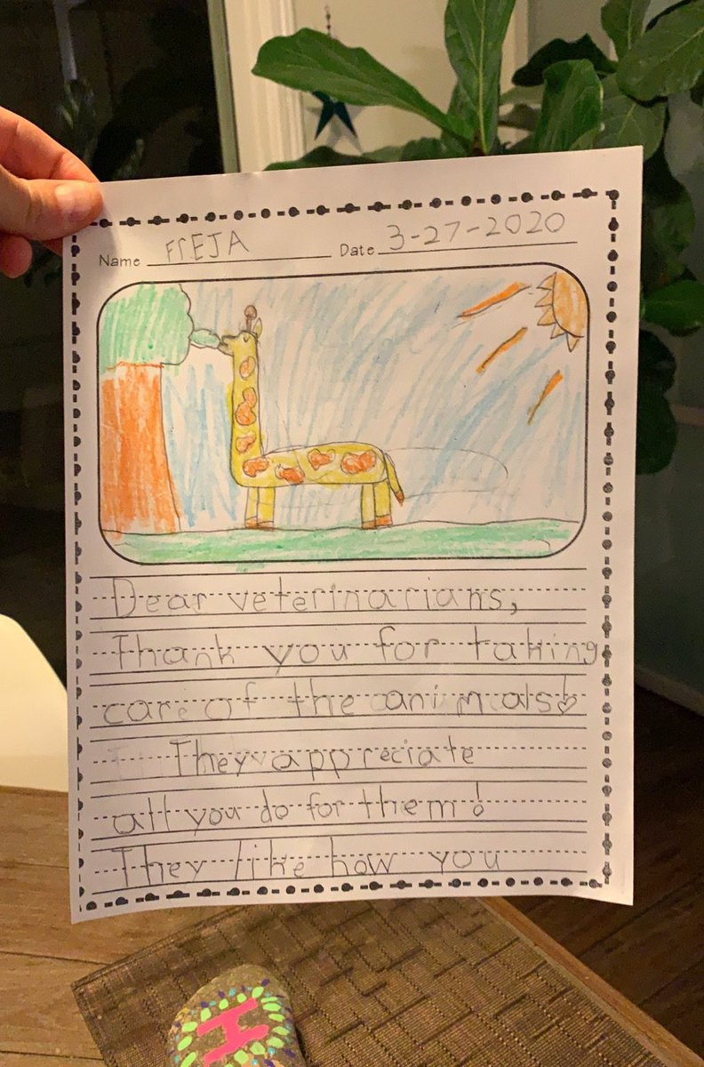 ambermebaker's tweet photo. My class chose someone to write a letter to that is helping during this time 💞 #InThisTogether @TBESCheetahs @Mish_Ward https://t.co/7Xe7oNtBAl