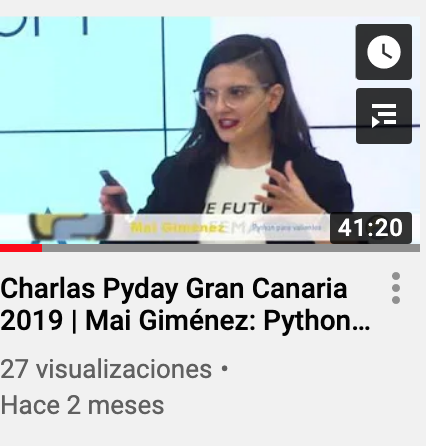 maidotgimenez's tweet photo. Soy un meme en el thumbnail pero que ilusión ver este video de cuando podíamos salir y la gente de @pythoncanarias nos acogieron con todo el amor del mundo en el pyday (https://t.co/ipAR7pAVXe) https://t.co/bg9BpLdgcd
