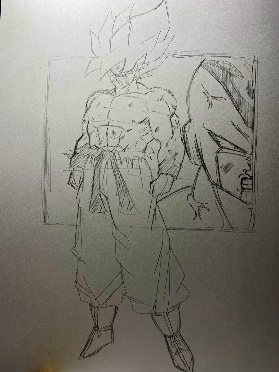 下描きこんな感じで
フリーザはもうちょい修正すると思われます 