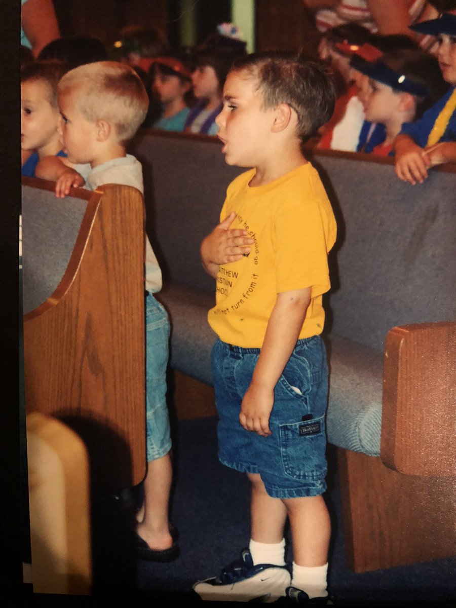 Practicing social distancing since ‘03... maybe not 6 feet, but I wasn’t getting close to bald boy😂
