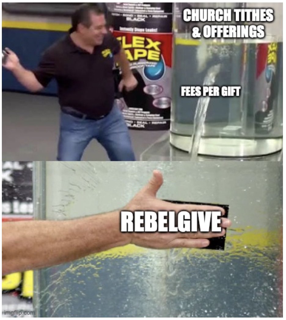 We out here doin it for real 😂

Still need to get started with online giving? Or switch from another provider to start reclaiming $,$$$’s/year? 

We’ll keep doing what we’re doing. When you’re ready, join us.

👇 👇 👇 👇 👇
rebelgive.com/savings
