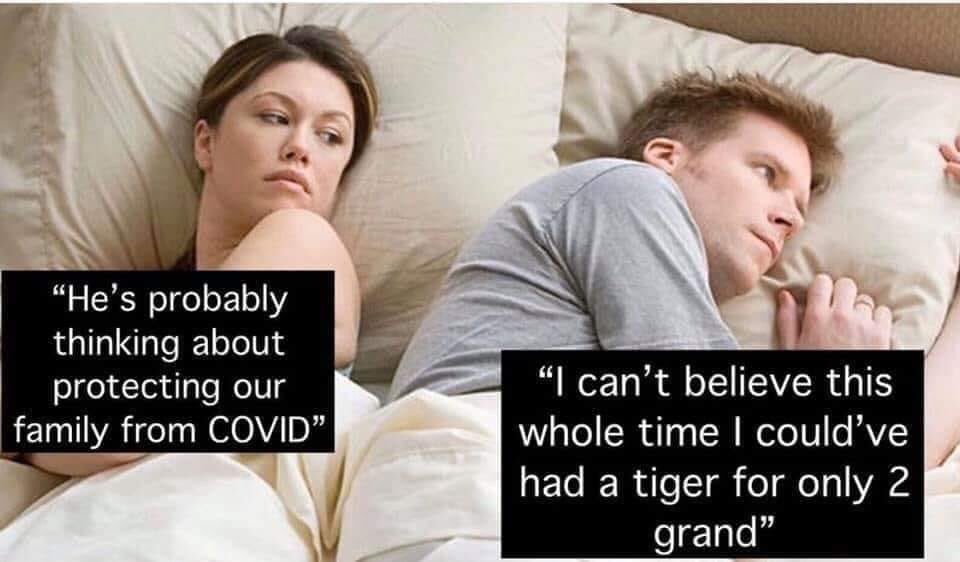Gen_Emporia's tweet photo. Anyone else Tiger King obsessed!? 😂🐯 

What are your favorite quotes? #TigerKing #TigerKingNetflix #COVID19 #coronavirus #Coronavirustruth https://t.co/AfIQFgisqx