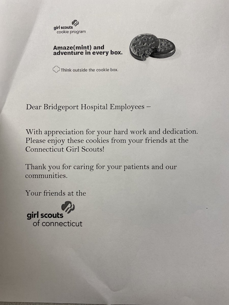 LThayerRN's tweet photo. @GSofCT Thank you @GSofCT for thinking of the BH healthcare team during these trying times. We hope you and your loved ones are staying home and healthy! https://t.co/s5Qbl5KDPj