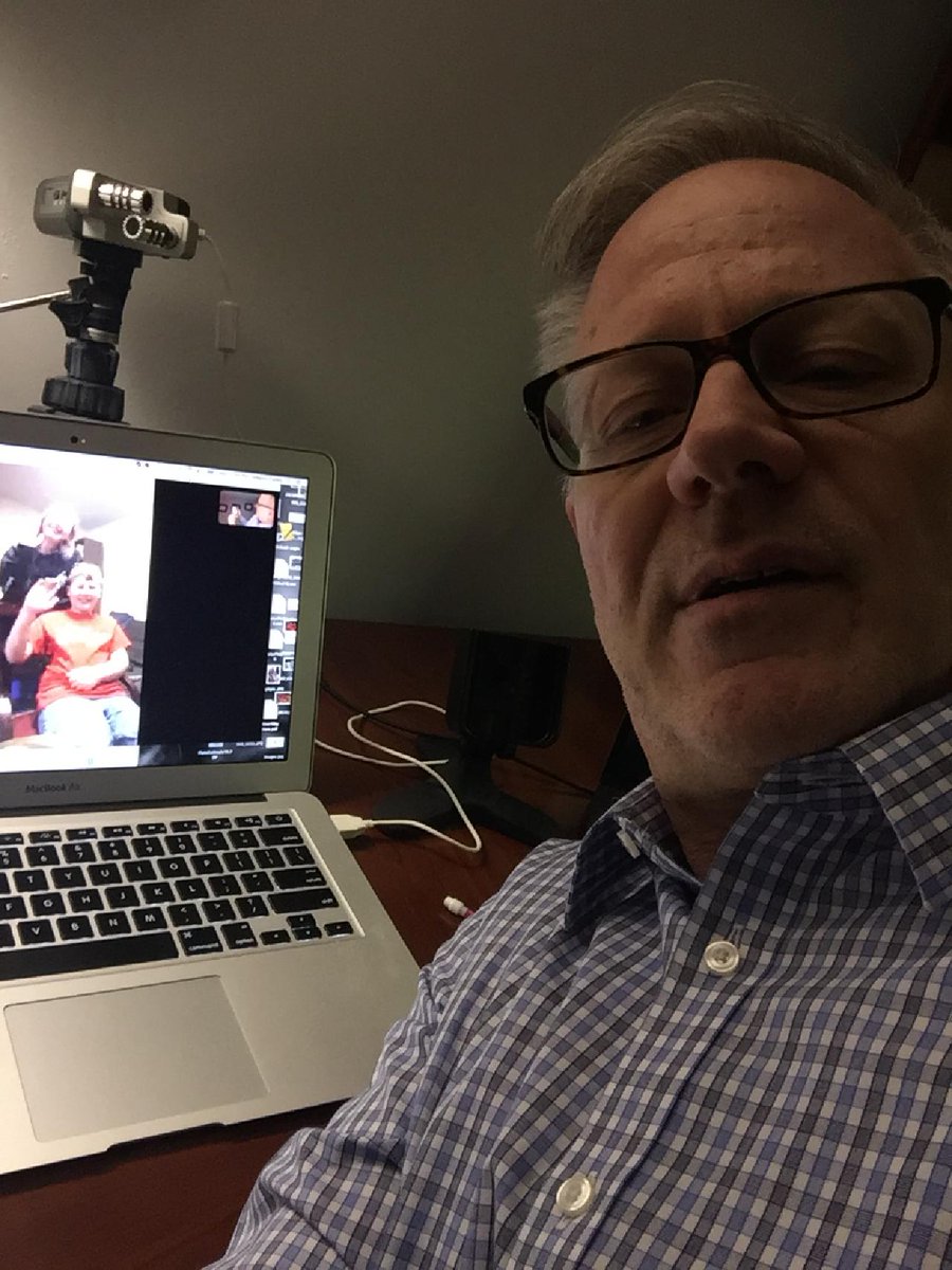 Thanks to all of our teachers for their efforts to support families and connect with students during this challenging time. Here's Mr. Fudala working with Sam and Lucy W. of <a href="/lionspark_d57/">Lions Park Elementary</a> and @lincoln_d57. He's already conducted one-on-one band lessons with close to 60 students!