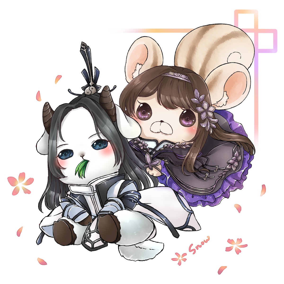 Transparent0929's tweet photo. ヾ(*´∀｀*)ノ #劍三 #JX3 #純陽 #萬花 #擬獣化 https://t.co/xsxPlU9PZq https://t.co/9cnnDJi0Xv