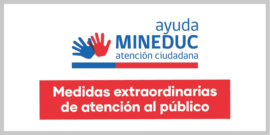 ¿Necesitas realizar trámites o consultas en <a href="/Mineduc/">Ministerio de Educación</a>? ¡Utiliza los medios no presenciales de Ayuda Mineduc para cuidar la salud de todos!

🌐 Sitio web ayudamineduc.cl 
☎️ Call Center 600 600 2626 
➡️ Más info en bit.ly/39235qJ #CuidémonosEntreTodos