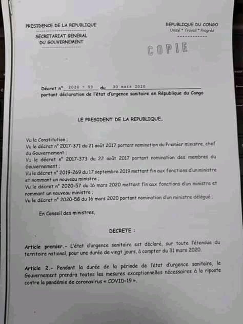 jpngom's tweet photo. #CORONAVIRUS/CONFINEMENT : 
- Décret présidentiel : 20 jours
- Ministre de la communication : 30 
  Jours. https://t.co/CJyf43EhdA