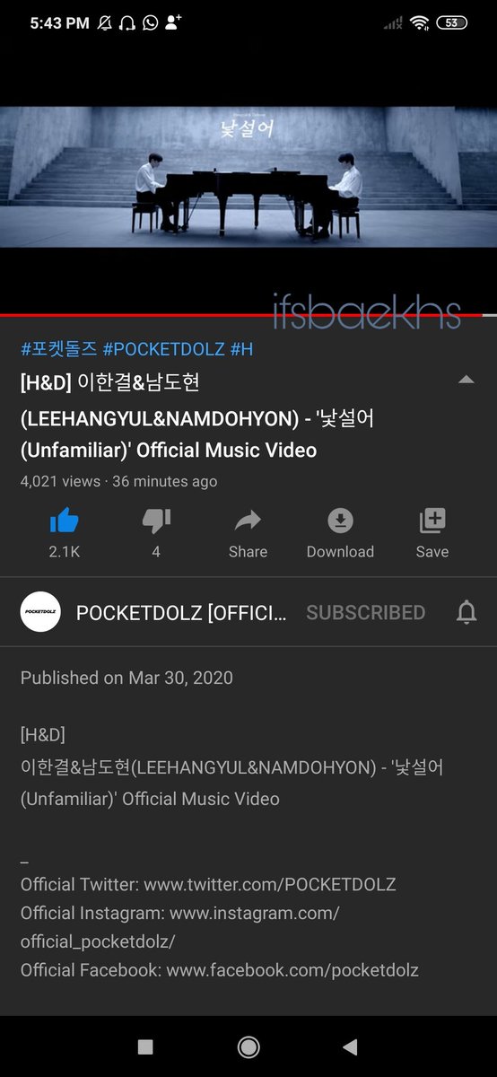 nflyingrl's tweet photo. √ h&amp;d - unfamiliar (200330) #StreamUnfamiliar @POCKETDOLZ 
https://t.co/36yVIXPcWc https://t.co/VomLasxNJV