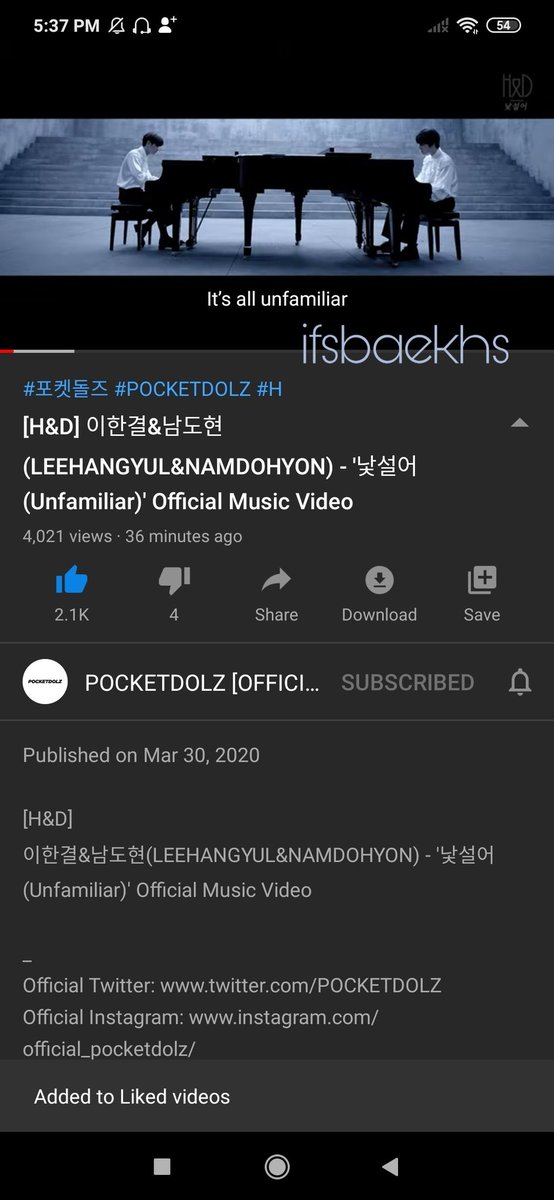nflyingrl's tweet photo. √ h&amp;d - unfamiliar (200330) #StreamUnfamiliar @POCKETDOLZ 
https://t.co/36yVIXPcWc https://t.co/VomLasxNJV