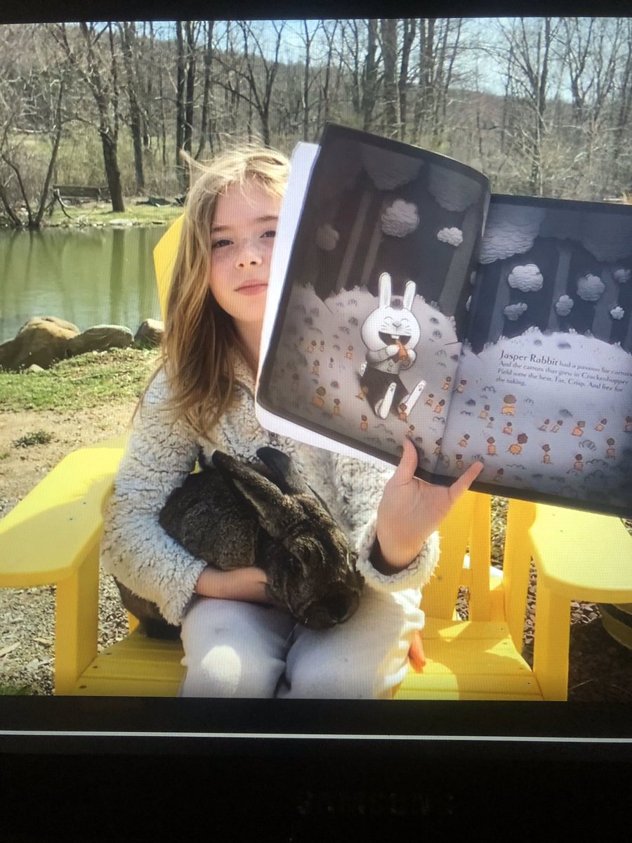 Baggaley_ES's tweet photo. 4th graders at BES are helping K-2 friends stay connected to their school family by sharing read alouds of their favorite books. They include a discussion of the story’s theme &amp; are practicing great fluency along the way. Props were encouraged! Tehya Uschock brought a visitor! https://t.co/Oha7BaWBIn