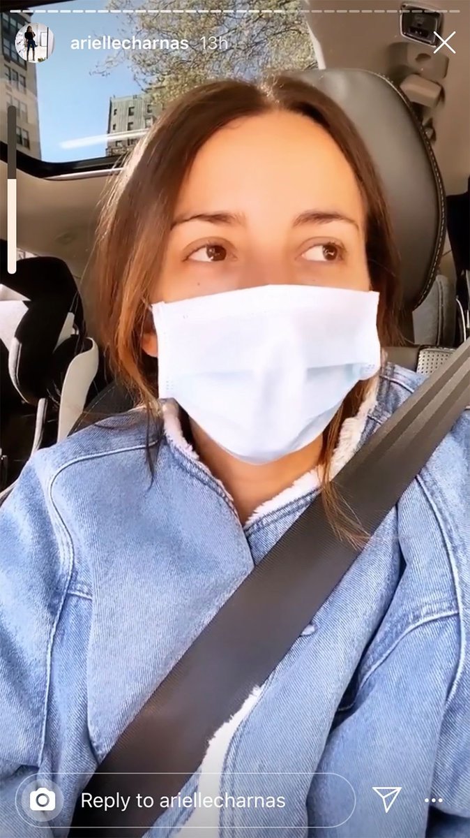 Right away she “called up a doctor friend” to get flu & COVID tests in her car—literally the nurse came outside so Arielle wouldn’t have to walk in—and Arielle filmed it all for IG while plugging the doctor and his office. (Then she went silent for extra drama awaiting results.)