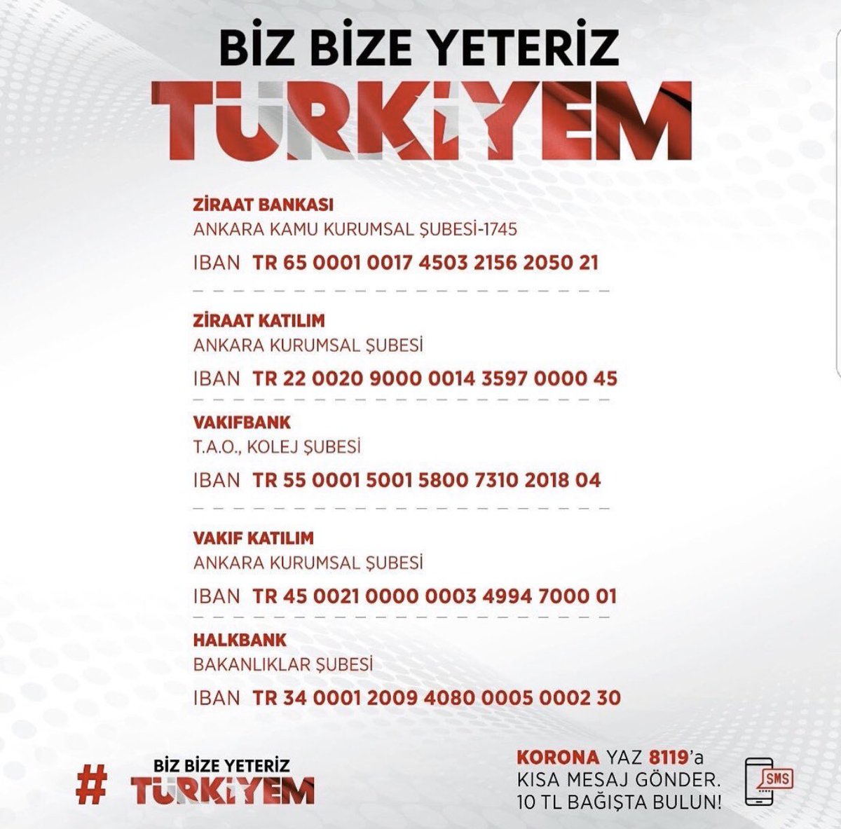 #MilliDayanışmaKampanyası  
#BizBizeYeterizTürkiyem