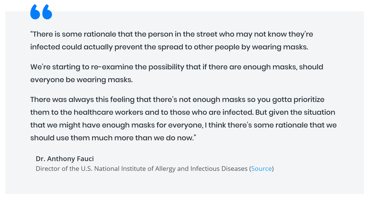 I was on <a href="/GMA/">Good Morning America</a> this morning on a segment about using home made masks, along with Dr Fauci. He clearly stated that he thinks we should be using masks in public, if we can make our own (which we can!)
#Masks4All