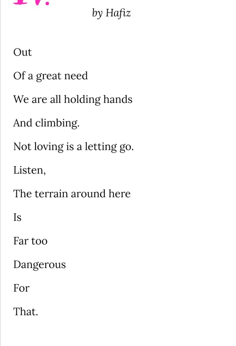 FionaHermse's tweet photo. Been a while since I posted, been getting my head around this new way of being and what it means. I found this short poem some months back and for me it really resonates with what we are living through right now... Stay safe 💗. #holdinghands #coronavirus #hafiz https://t.co/TJmE5P5RRA