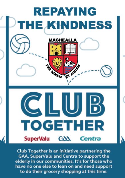 carrigoon's tweet photo. Our club are delighted to be part of this new initiative and do what we can to anyone who needs assistance! More info to follow in the coming days!! @mallow_juv_gaa @MallowCamogie @Mallowladiesfo2 @DanosSupervalu @AvondhuGAA @OfficialCorkGAA https://t.co/WtSJKQUXDI