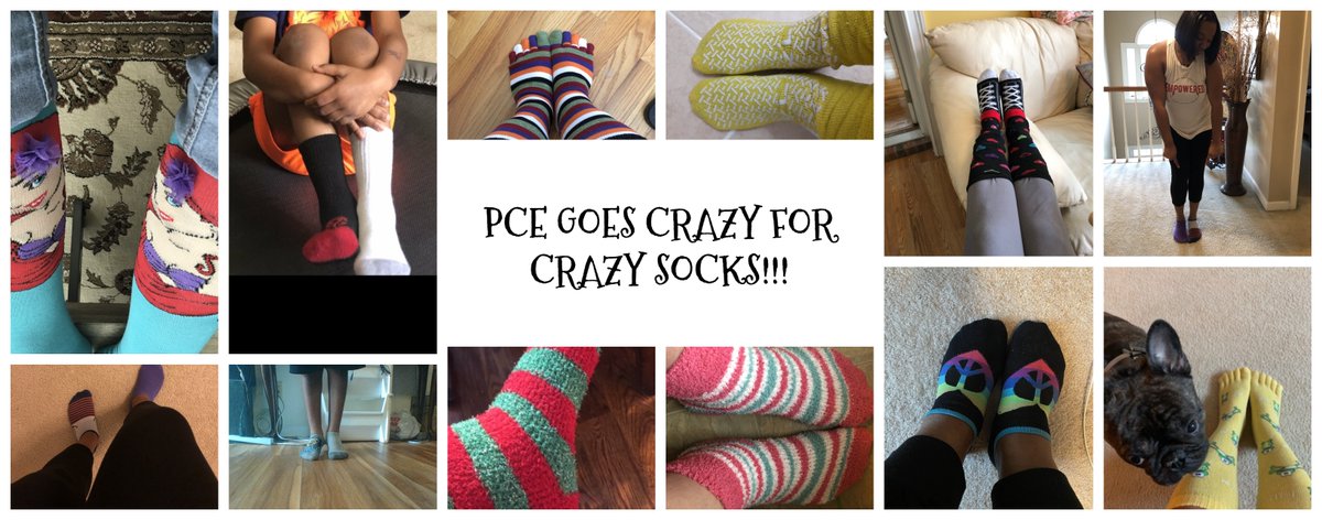 DrHorton2's tweet photo. PCE loves crazy socks day!!!! https://t.co/qxgv2p2JiJ