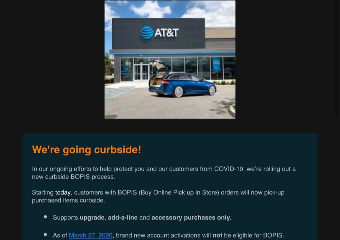 Need a phone but want to follow the social distancing practices? We are now going curbside, order online and let us bring your new phone outside to your car! Don't even need to leave the comfort of your vehicle!