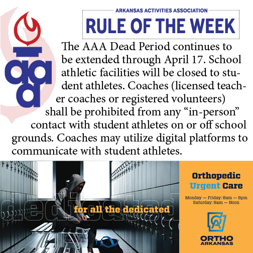 ArkActAssn's tweet photo. Coaches may utilize digital platforms to communicate with student athletes. https://t.co/EJUecE4nK9