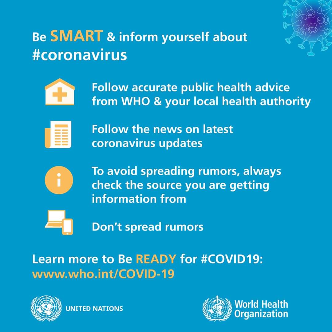 MiltonCentre's tweet photo. Be smart, stay informed #coronavirus https://t.co/3LPq5t879o