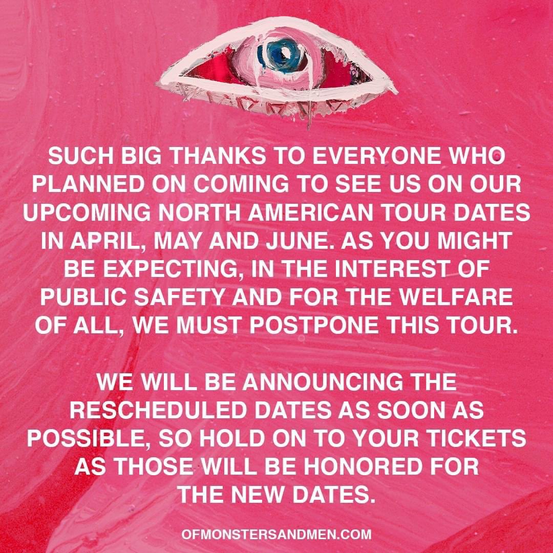 frecuenciaindi's tweet photo. #AgendaTIS: @monstersandmen ha pospuesto las fechas que tenían planeadas para México, las cuales incluía @El_Plaza_ y @CCapitalGDL: https://t.co/mguKnUrmyq 😢 https://t.co/lVRTWWM1aK
