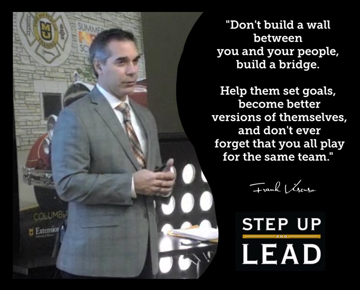frankviscuso's tweet image. Don't build a wall between you and your people, build a bridge. Help them set goals, become better versions of themselves, and don't ever forget that you all play for the same team."

NOW MORE THAN EVER!