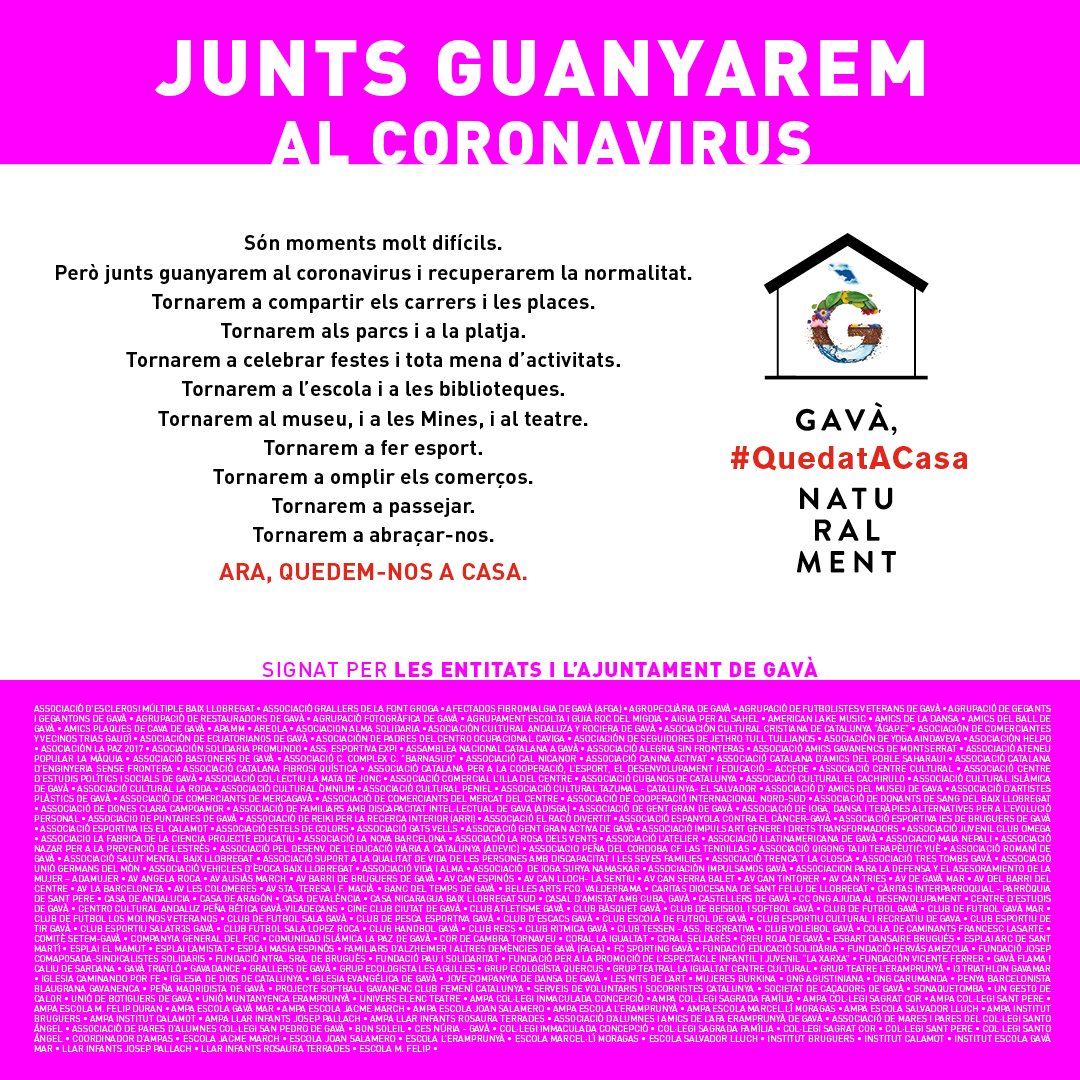 Junts guanyarem al coronavirus