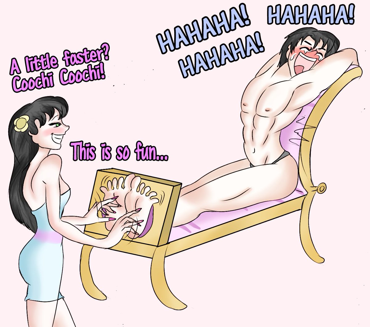 Tkshinigami's tweet photo. Playful Nails 6 💅 😊  Margie is having fun with her favorite tickle toy 😍 Should i make more like this in the future? 👀 #tickling #cosquillas #chatouilles #くすぐり #armpittickling #solletico https://t.co/nslG7R6xZ8