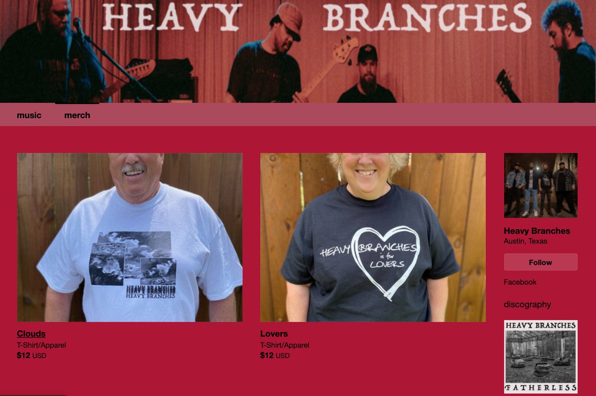 We miss you all and hope you're staying safe and sane. In the meantime, check it out! We got shirts and they're on our Bandcamp page. heavybranches.bandcamp.com