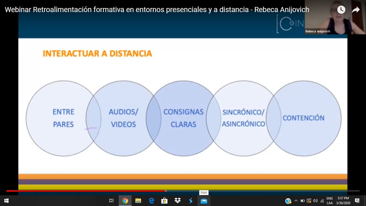 Hoy realizamos el webinar "Retroalimentación formativa en entornos presenciales y a distancia" con la participación de Rebeca Anijovich. Aquí puedes acceder al video, ¿nos ayudas con un RT? VIDEO ---> youtu.be/NoSqJpSi3G4 #Educacion #AmericaLatina #COVID #COVID19