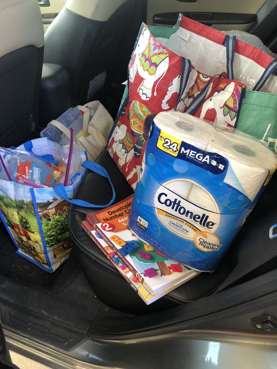 explorers_learn's tweet photo. You know you’re lucky when you go to school to pick up materials and your co-teacher gives you a pack of TP! Don’t worry, we kept our distance! #coteaching #remotelearning #wewantedtohug https://t.co/ZiHIXuHRuQ