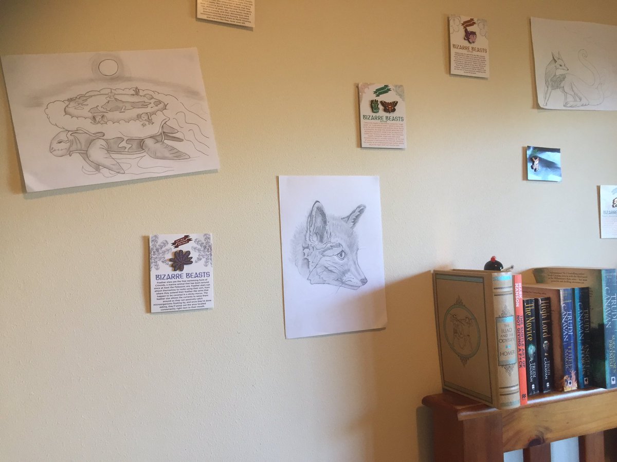 technicallytia's tweet image. My #WFH setup equipped with my drawings, and bizarre beasts pins from @DFTBArecords 

@hankgreen #Piples 

The world is still a fascinating place even if we can’t see it right now