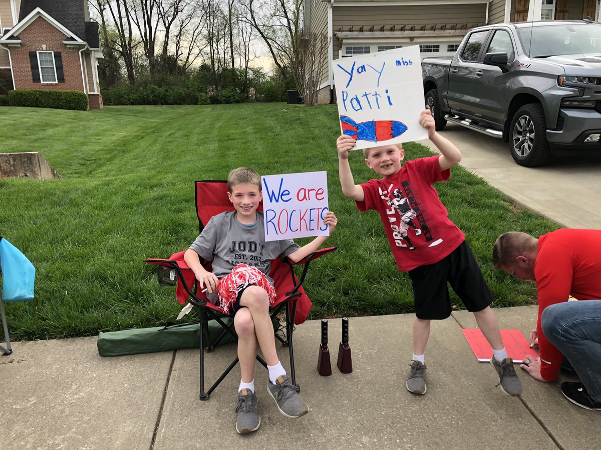 We enjoyed seeing all the JRES teachers and staff roll through tonight! We Are Rockets!!!!  <a href="/JresRockets/">JRES</a>