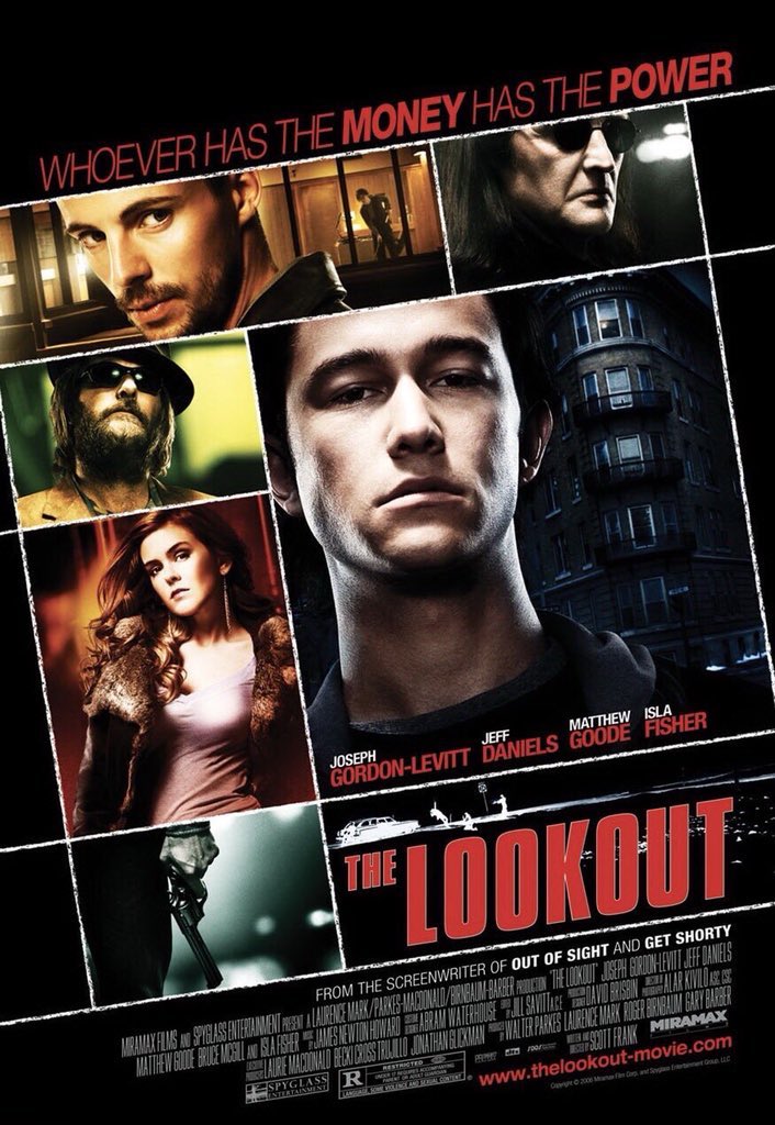 FilmNewsNos's tweet photo. 🎬MOVIE HISTORY: 13 years ago today, March 30, 2007, the movie ‘The Lookout’ opened in theaters!
#JosephGordonLevitt #JeffDaniels #MatthewGoode #IslaFisher #CarlaGugino #BruceMcGill #AlbertaWatson #AlexBorstein #SergioDiZio #DavidHuband #LauraVamdervoort #GregDunham #MorganKelly https://t.co/UxKcXP5Sq7