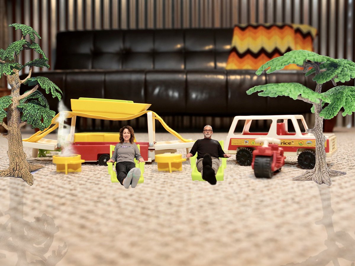 We got to test out the new Camping Rig this weekend down in the basement. Had a great time and stayed away from the crowds. #coronavirusquarantine #camping #fisherprice <a href="/vcjhogan/">Jana Hogan</a>