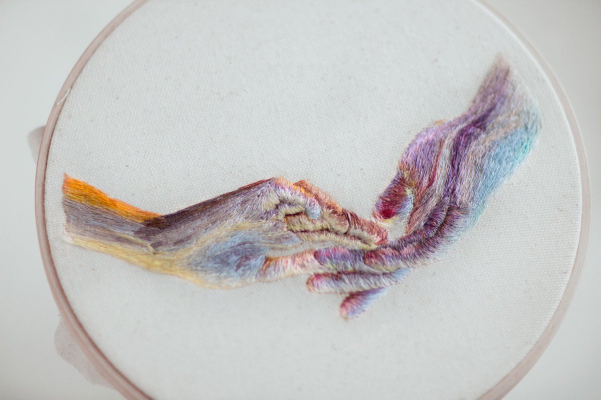 threadforfilth's tweet photo. this quarantine is really giving me a good time to work on stuff I wanna work on! So happy!! #embroidery #ArtistOnTwitter https://t.co/rLVYzTbD27