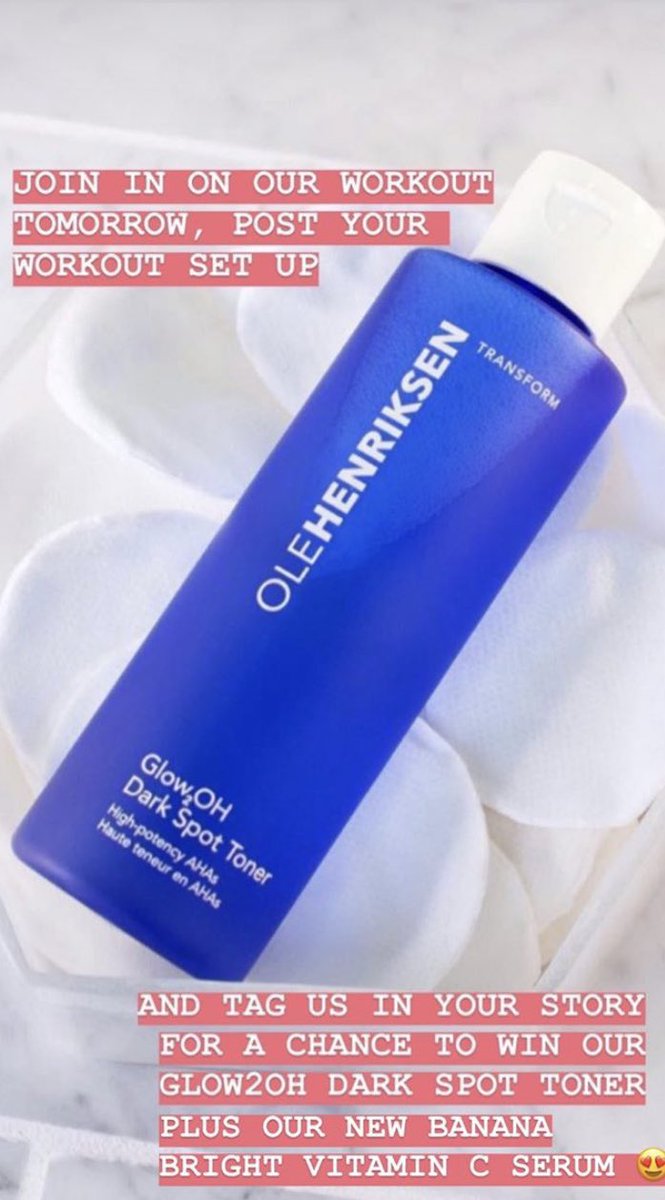 OleHenriksen's tweet image. Join us for our 2nd #ToneItTuesday tomorrow 3/31 at 7:55AM on our Instagram @olehenriksen 🕺🏼 

45 min HIIT style workout and a #GIVEAWAY for our Glow2OH Toner + our new Banana Bright Serum 🤩

Who’s joining us? 🙋🏻‍♀️🙋🏾‍♂️
